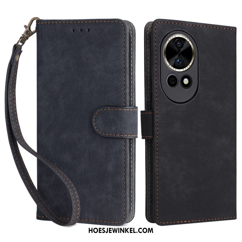 Leren Hoesje Huawei Nova 13 Rfid-portemonnee Met Suède-effect