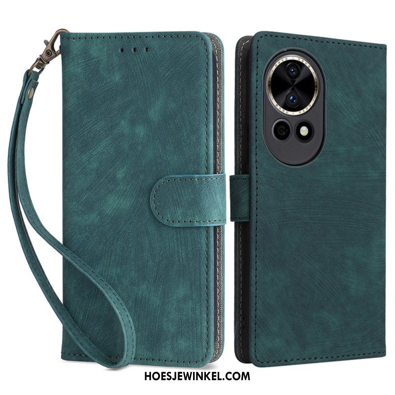 Leren Hoesje Huawei Nova 13 Rfid-portemonnee Met Suède-effect