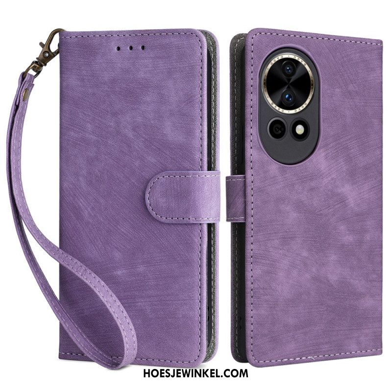 Leren Hoesje Huawei Nova 13 Rfid-portemonnee Met Suède-effect