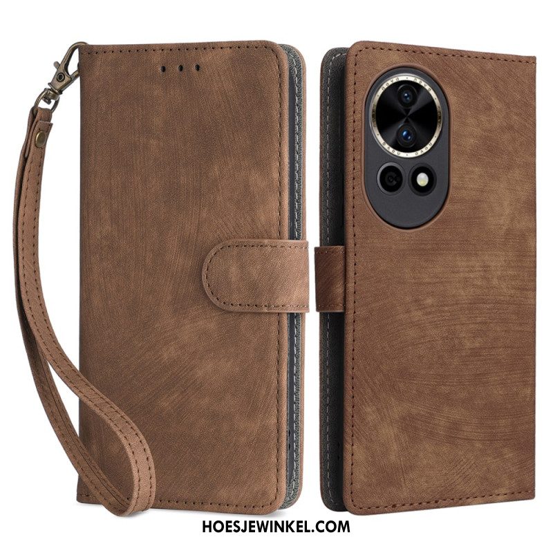 Leren Hoesje Huawei Nova 13 Rfid-portemonnee Met Suède-effect