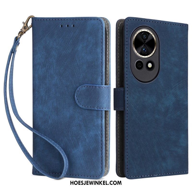 Leren Hoesje Huawei Nova 13 Rfid-portemonnee Met Suède-effect