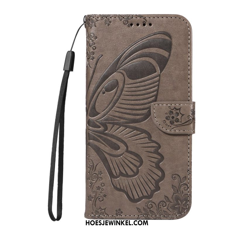 Leren Hoesje Huawei Pura 80 Grafische Vlinder