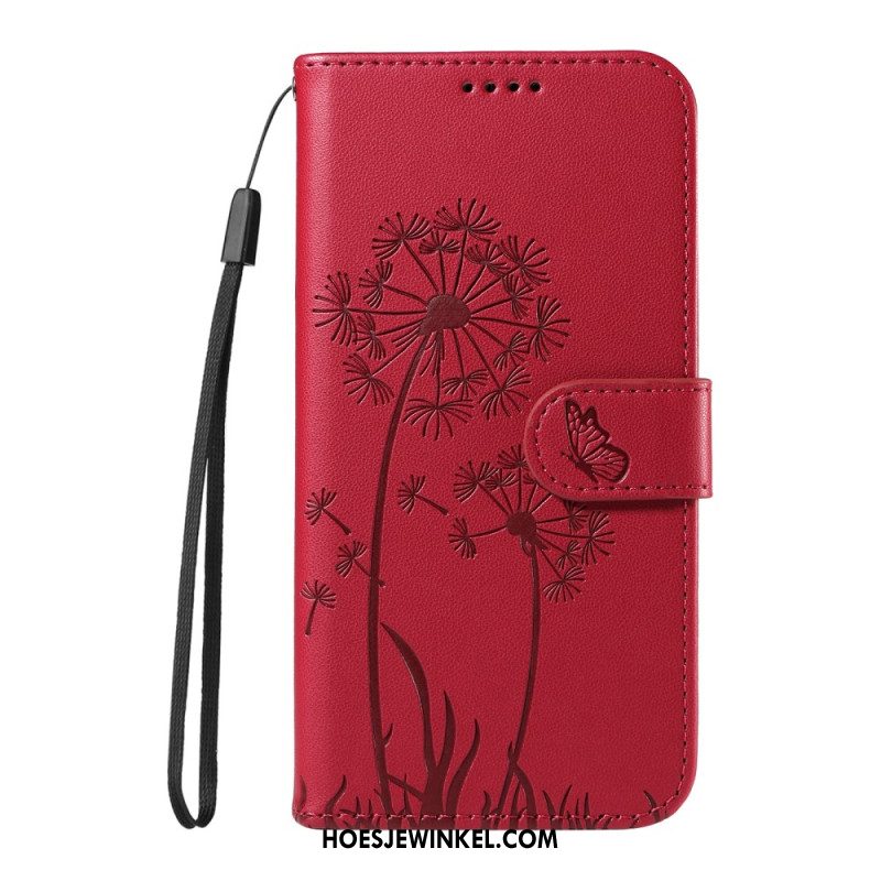 Leren Hoesje Oneplus 13r Paardenbloembandje