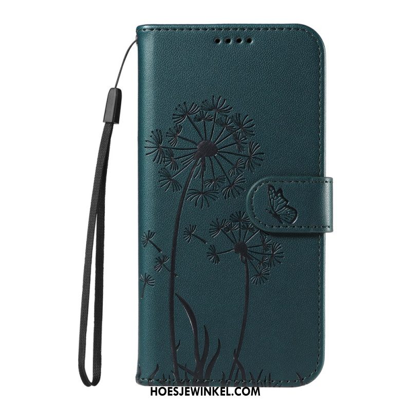 Leren Hoesje Oneplus 13r Paardenbloembandje