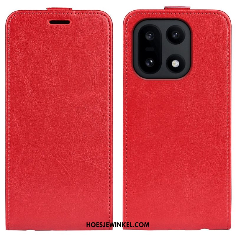 Leren Hoesje Oneplus 15 Verticale Klep Bescherming Hoesje