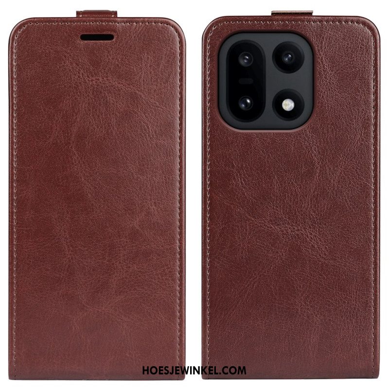 Leren Hoesje Oneplus 15 Verticale Klep Bescherming Hoesje