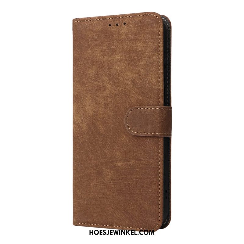 Leren Hoesje Oneplus 15r Rfid-blokkerend Suède-effect Bescherming Hoesje