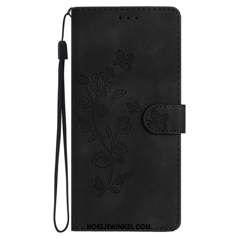 Leren Hoesje Oneplus Nord 4 Bloemenprint