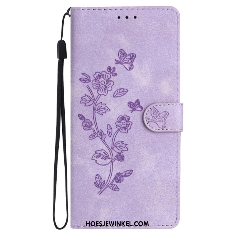 Leren Hoesje Oneplus Nord 4 Bloemenprint