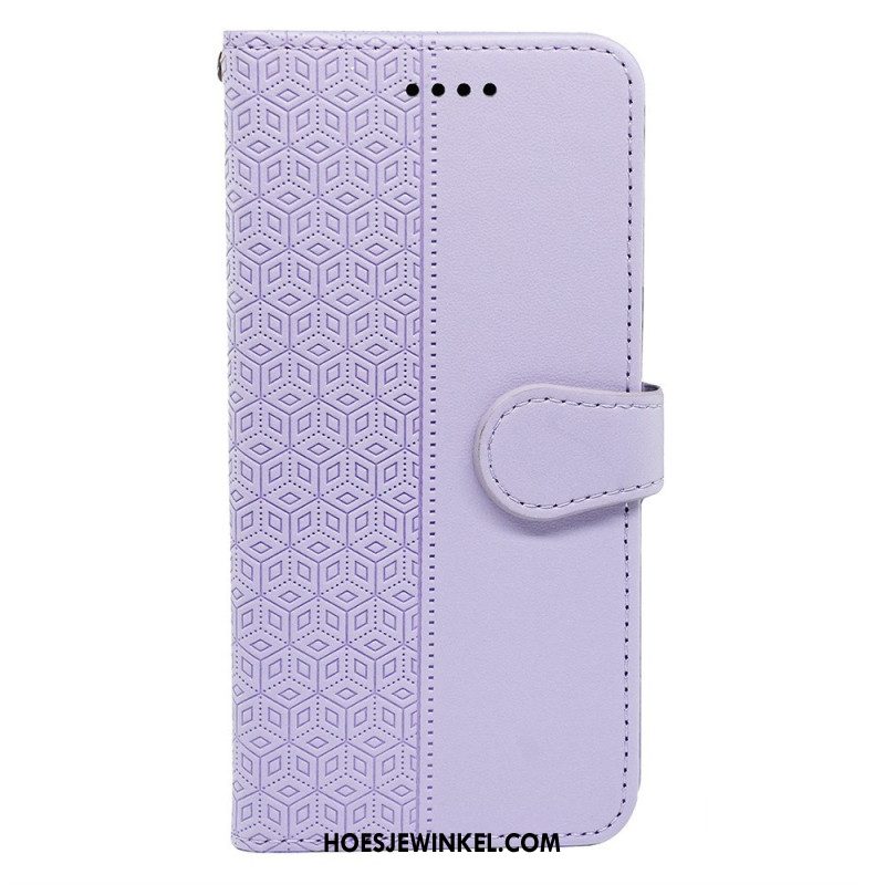 Leren Hoesje Oneplus Nord 4 Kubisch Patroon Bescherming Hoesje