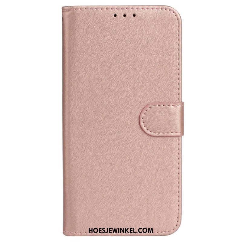 Leren Hoesje Oppo A98 5g Ledereffect Met Riem Bescherming Hoesje