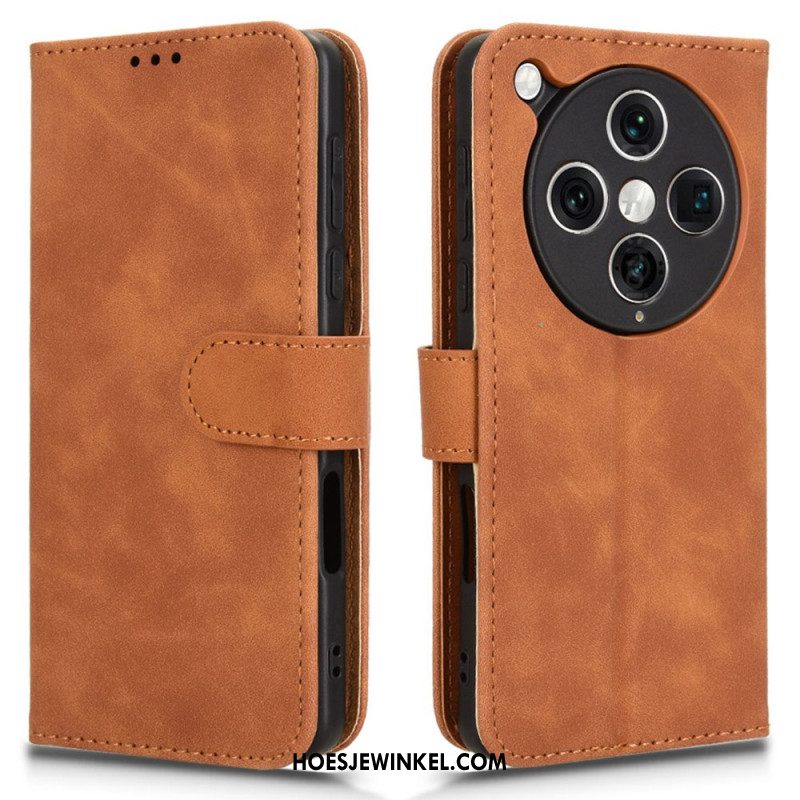 Leren Hoesje Oppo Find X8 Pro Suède-effect Bescherming Hoesje