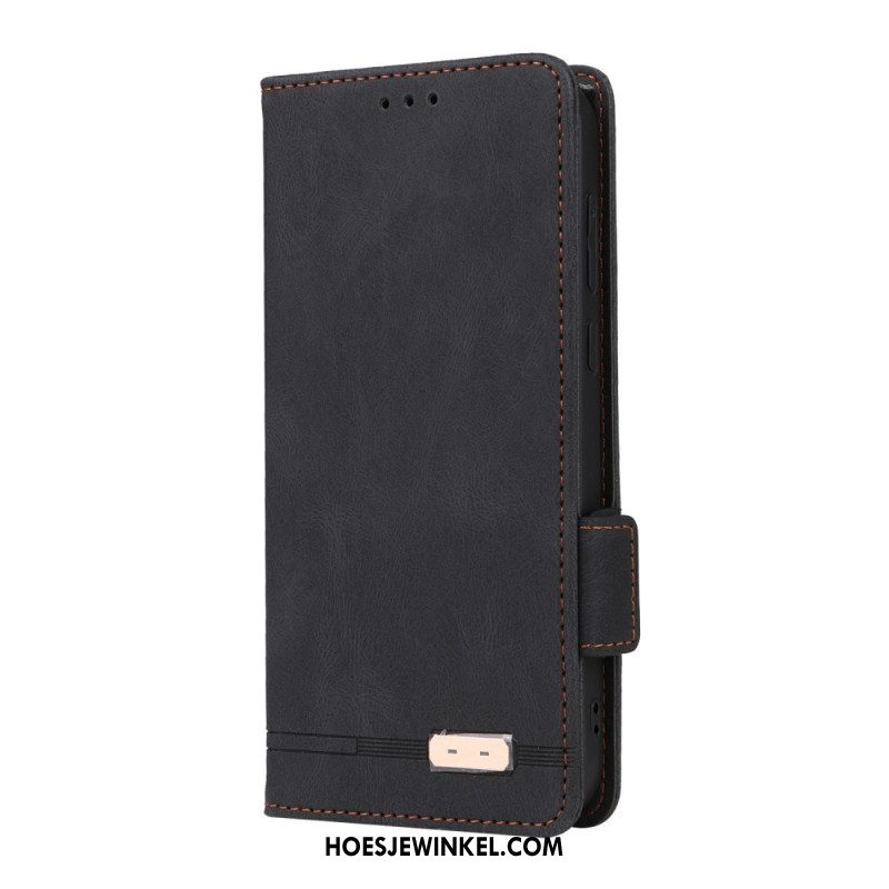 Leren Hoesje Oppo Find X8 Vintage Suède-effect