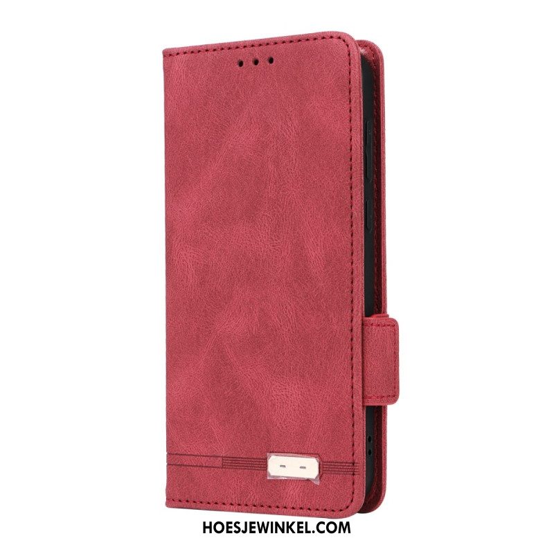 Leren Hoesje Oppo Find X8 Vintage Suède-effect