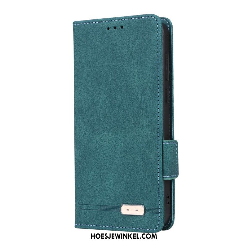 Leren Hoesje Oppo Find X8 Vintage Suède-effect