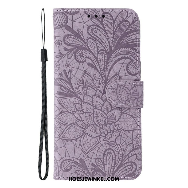 Leren Hoesje Oppo Find X9 5g Bloemenkantpatroon