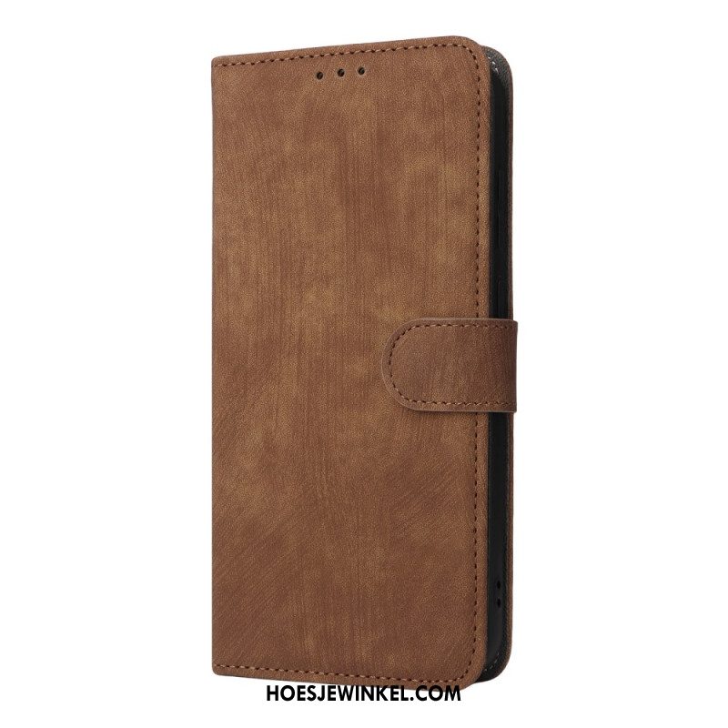 Leren Hoesje Oppo Find X9 5g Suède-effect Met Bandje Bescherming Hoesje