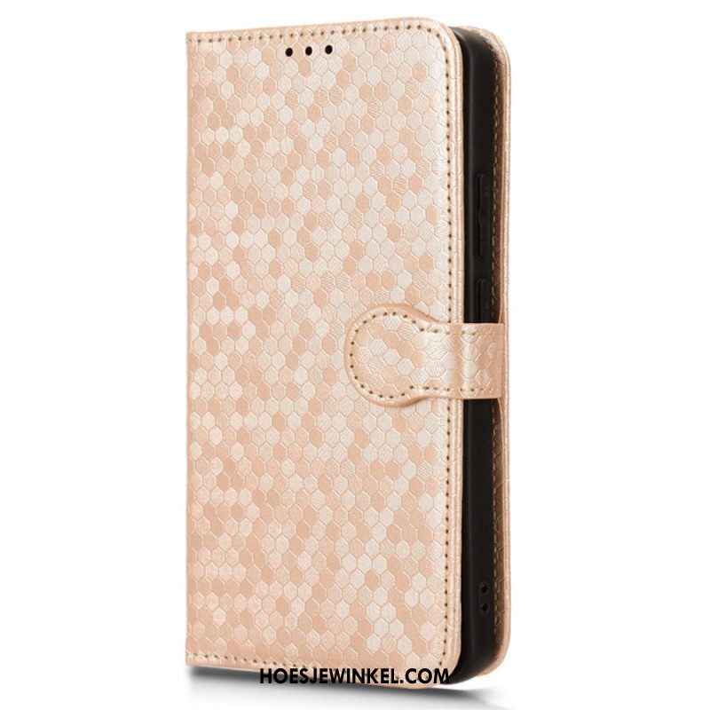 Leren Hoesje Oppo Reno 11f 5g Lanyard Met Glanzende Stippen Bescherming Hoesje