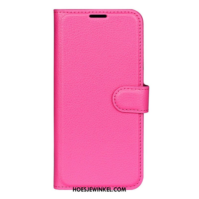 Leren Hoesje Oppo Reno 12 Pro 5g Klassiek Litchi Kunstleer