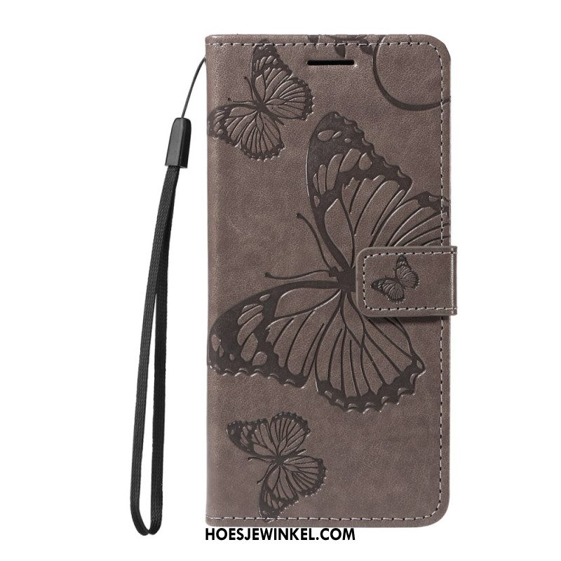 Leren Hoesje Oppo Reno 13f 4g / 5g / 13 Fs 5g Reuzenvlinders Bescherming Hoesje