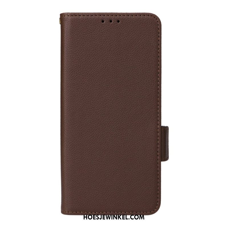 Leren Hoesje Oppo Reno 14 5g Gestructureerd Met Bandje Bescherming Hoesje