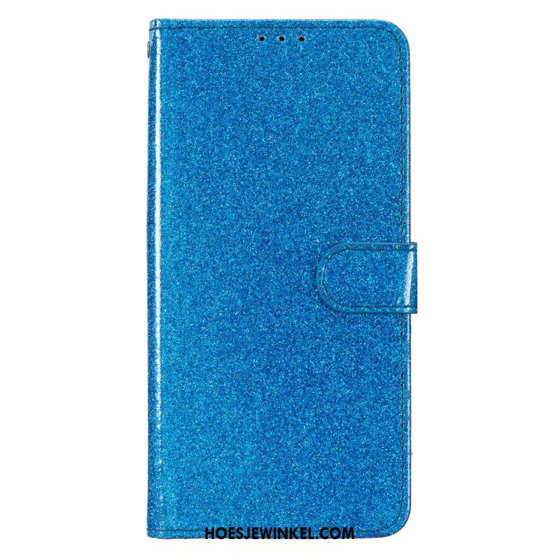 Leren Hoesje Oppo Reno 14 Pro 5g Glitter Bescherming Hoesje
