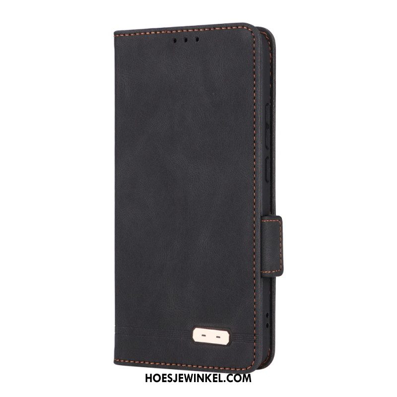 Leren Hoesje Oppo Reno 14 Pro 5g Vintage Suède-effect Bescherming Hoesje