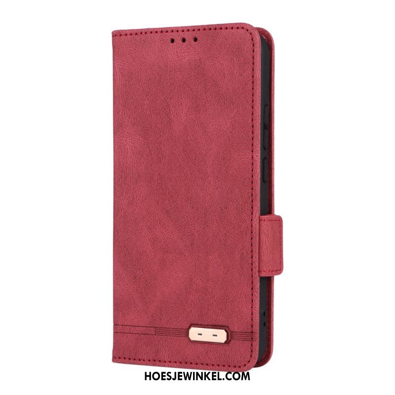 Leren Hoesje Oppo Reno 14 Pro 5g Vintage Suède-effect Bescherming Hoesje