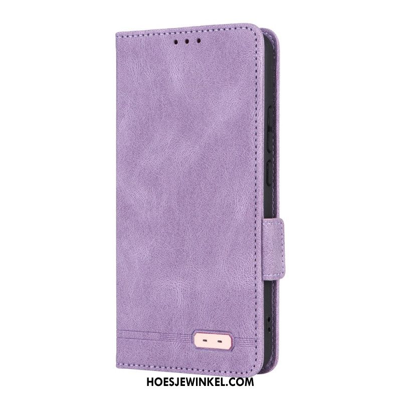 Leren Hoesje Oppo Reno 14 Pro 5g Vintage Suède-effect Bescherming Hoesje
