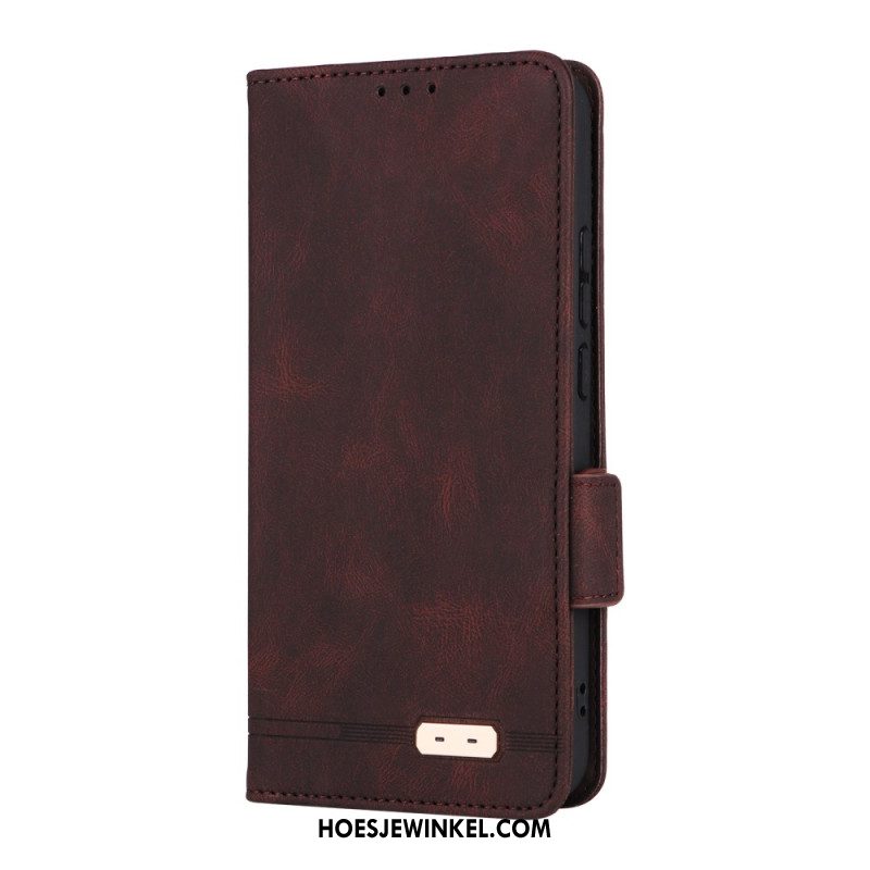 Leren Hoesje Oppo Reno 14 Pro 5g Vintage Suède-effect Bescherming Hoesje