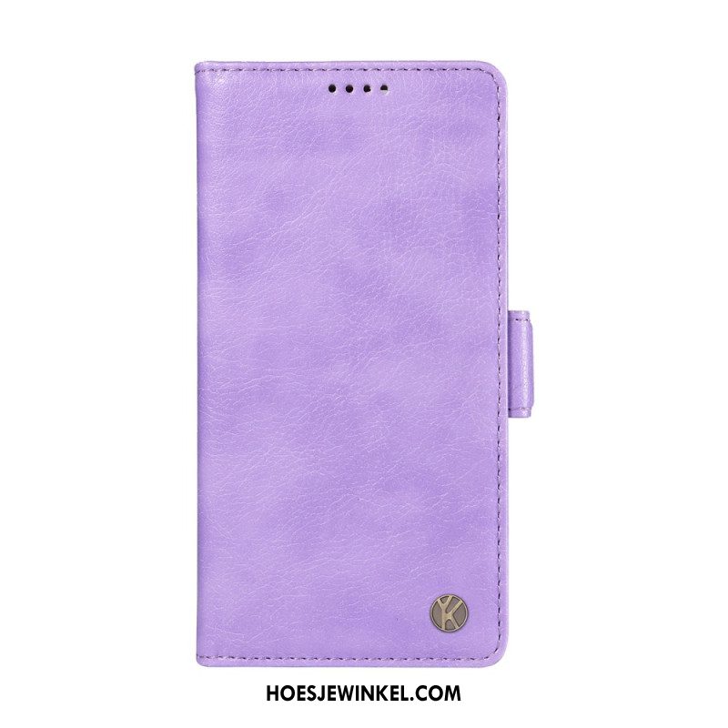 Leren Hoesje Oppo Reno 14 Pro 5g Yikatu Mat Leer-effect