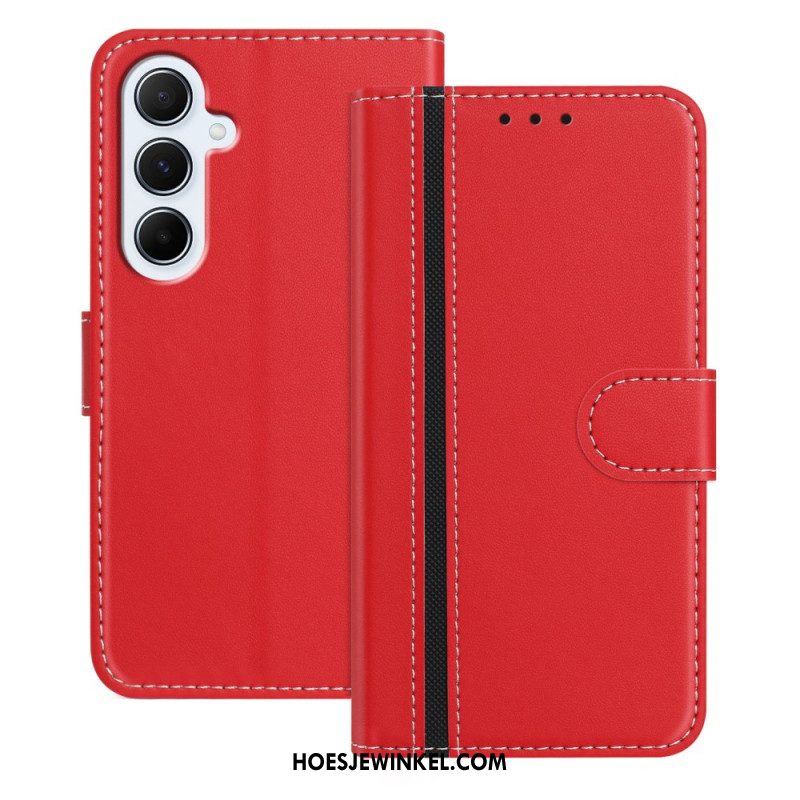 Leren Hoesje Samsung Galaxy A17 4g / 5g Gekleurde Rand