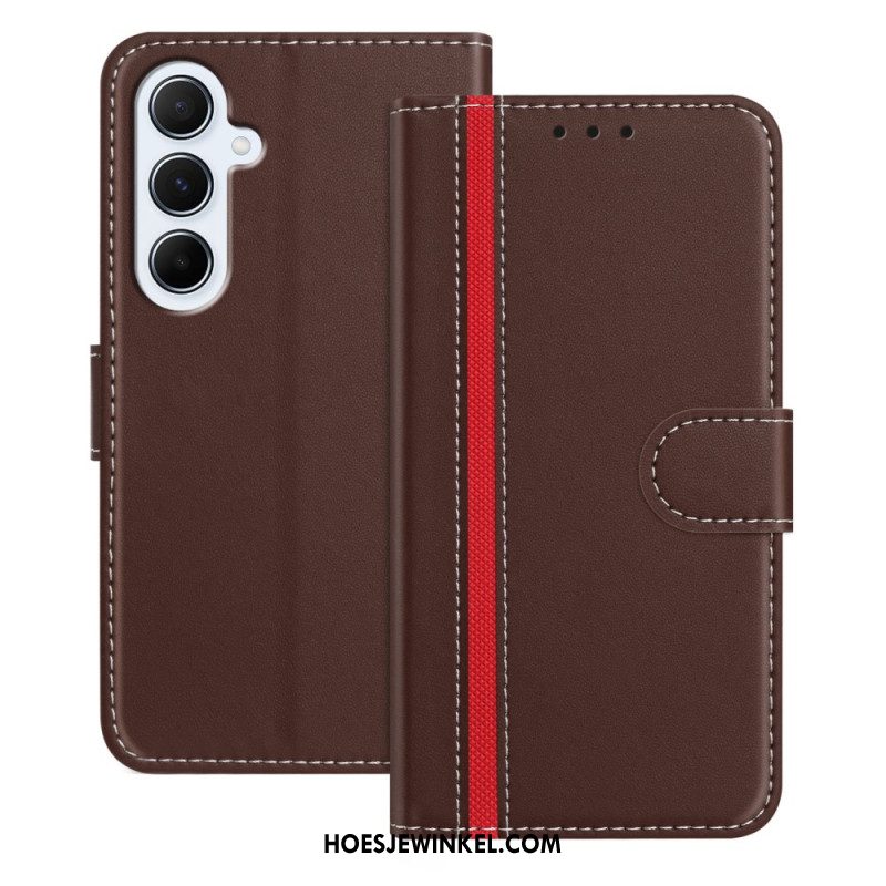 Leren Hoesje Samsung Galaxy A17 4g / 5g Gekleurde Rand