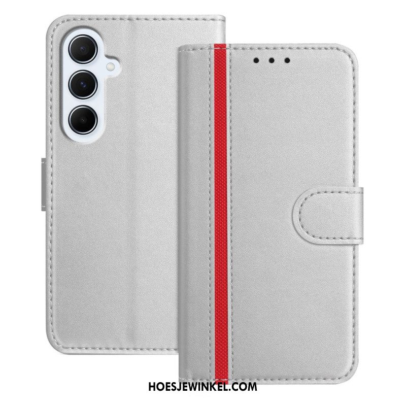 Leren Hoesje Samsung Galaxy A17 4g / 5g Gekleurde Rand