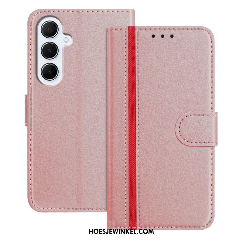 Leren Hoesje Samsung Galaxy A17 4g / 5g Gekleurde Rand