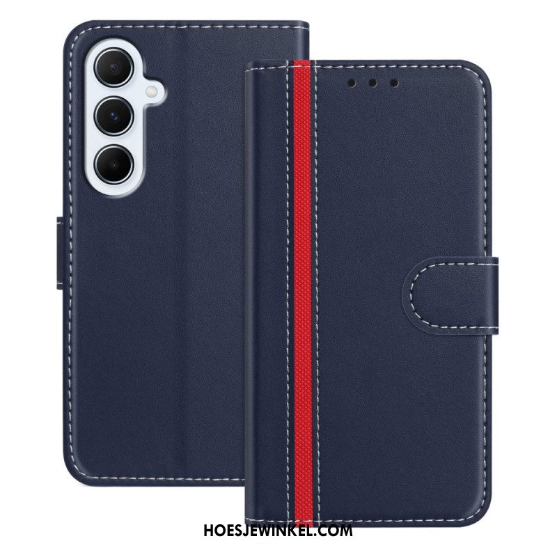 Leren Hoesje Samsung Galaxy A17 4g / 5g Gekleurde Rand