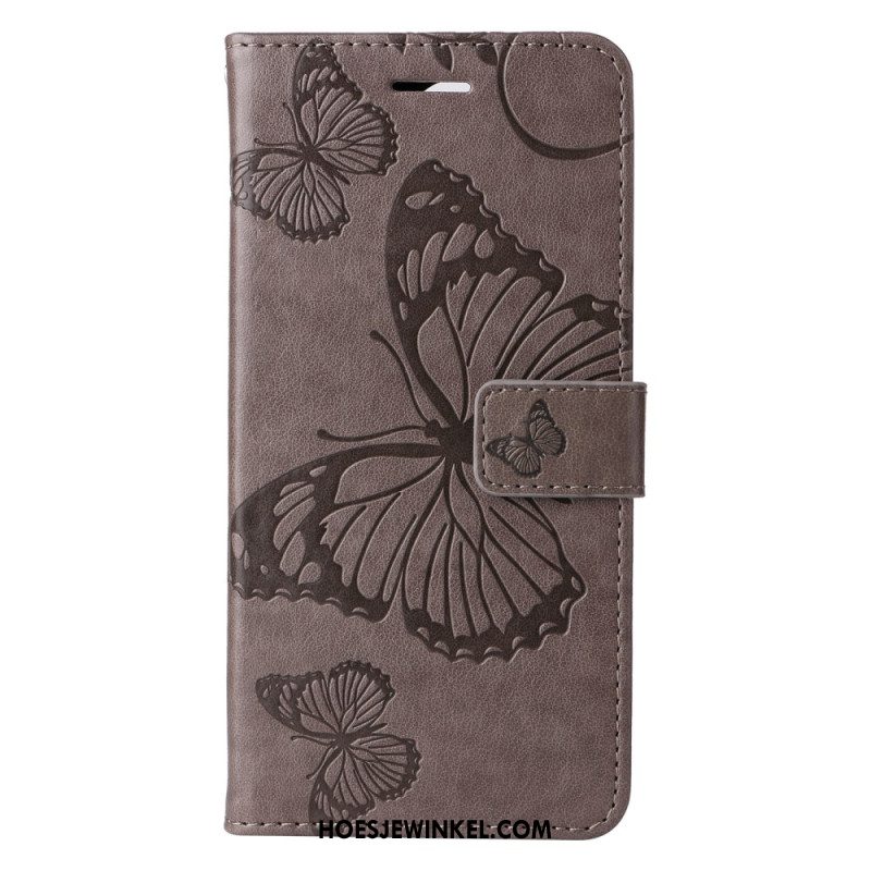 Leren Hoesje Samsung Galaxy S24 Fe Reuzevlinders Met Riem Bescherming Hoesje