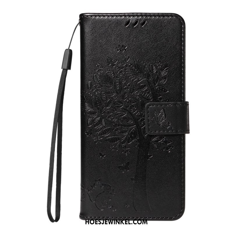 Leren Hoesje Samsung Galaxy S25 5g Edge Boom En Kat Bescherming Hoesje