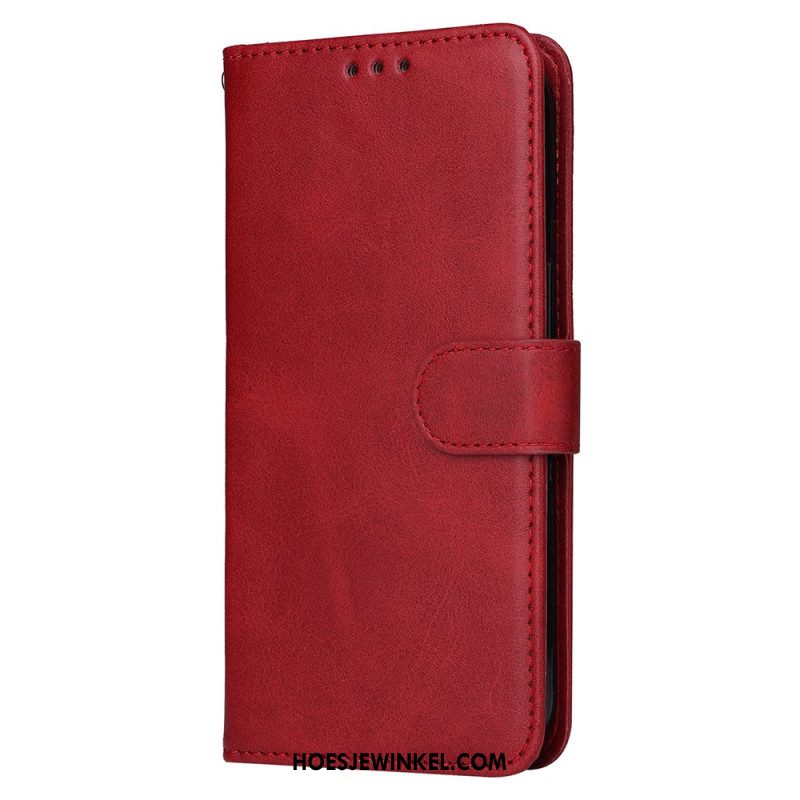 Leren Hoesje Samsung Galaxy S25 5g Edge Kalfsleertextuur Bescherming Hoesje