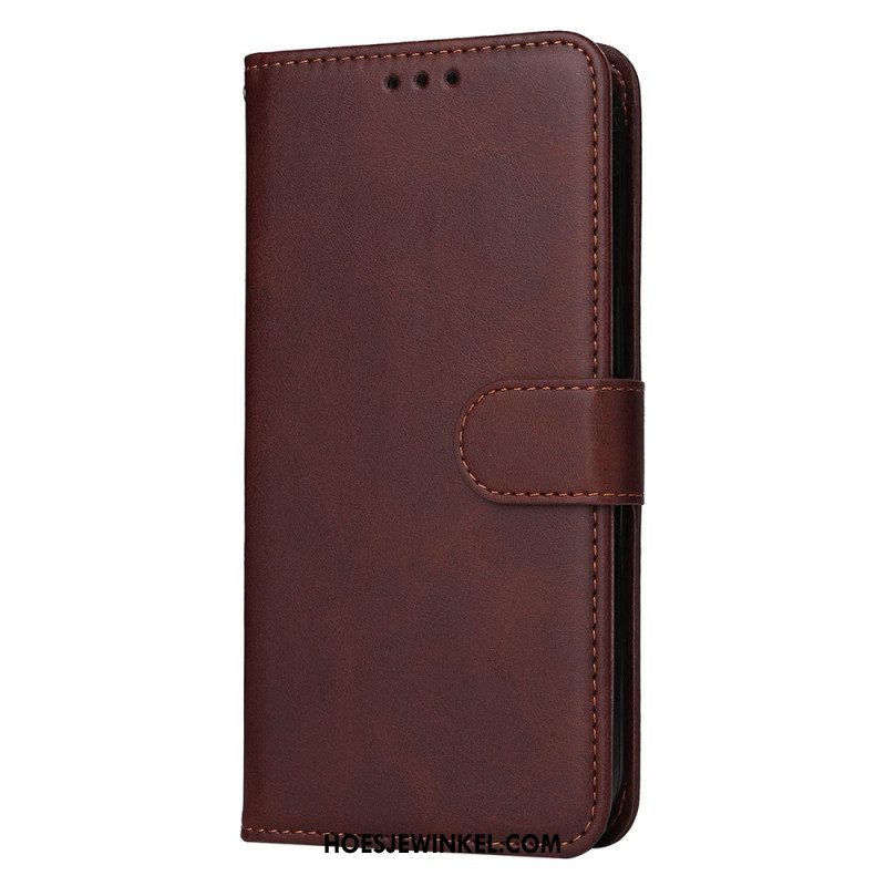 Leren Hoesje Samsung Galaxy S25 5g Edge Kalfsleertextuur Bescherming Hoesje