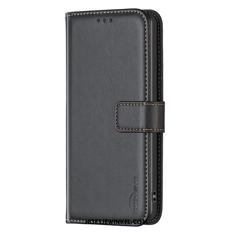 Leren Hoesje Samsung Galaxy S25 5g Edge Klassieke Binfen-kleur