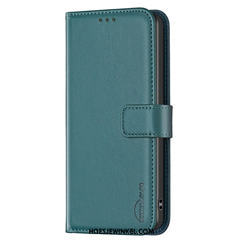 Leren Hoesje Samsung Galaxy S25 5g Edge Klassieke Binfen-kleur