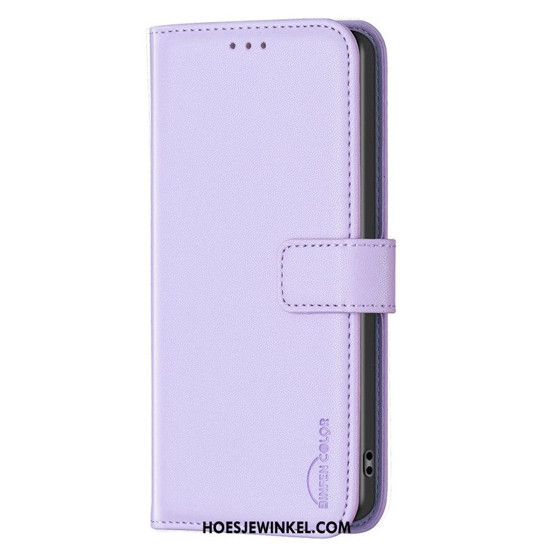 Leren Hoesje Samsung Galaxy S25 5g Edge Klassieke Binfen-kleur
