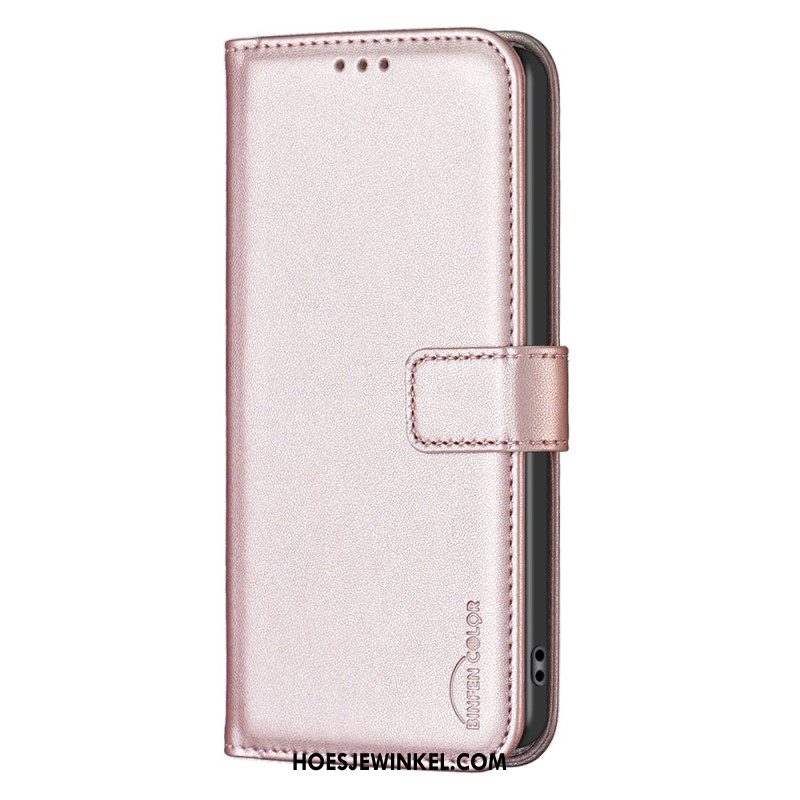 Leren Hoesje Samsung Galaxy S25 5g Edge Klassieke Binfen-kleur