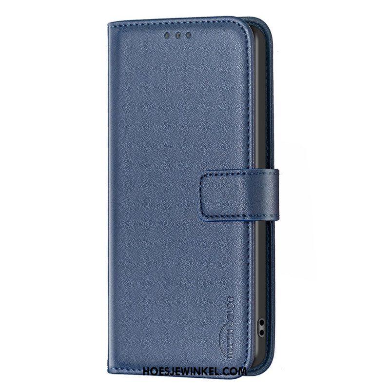 Leren Hoesje Samsung Galaxy S25 5g Edge Klassieke Binfen-kleur