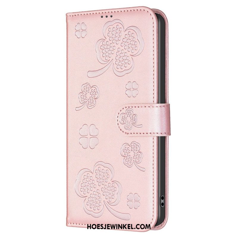 Leren Hoesje Samsung Galaxy S25 5g Edge Klaverpatroon