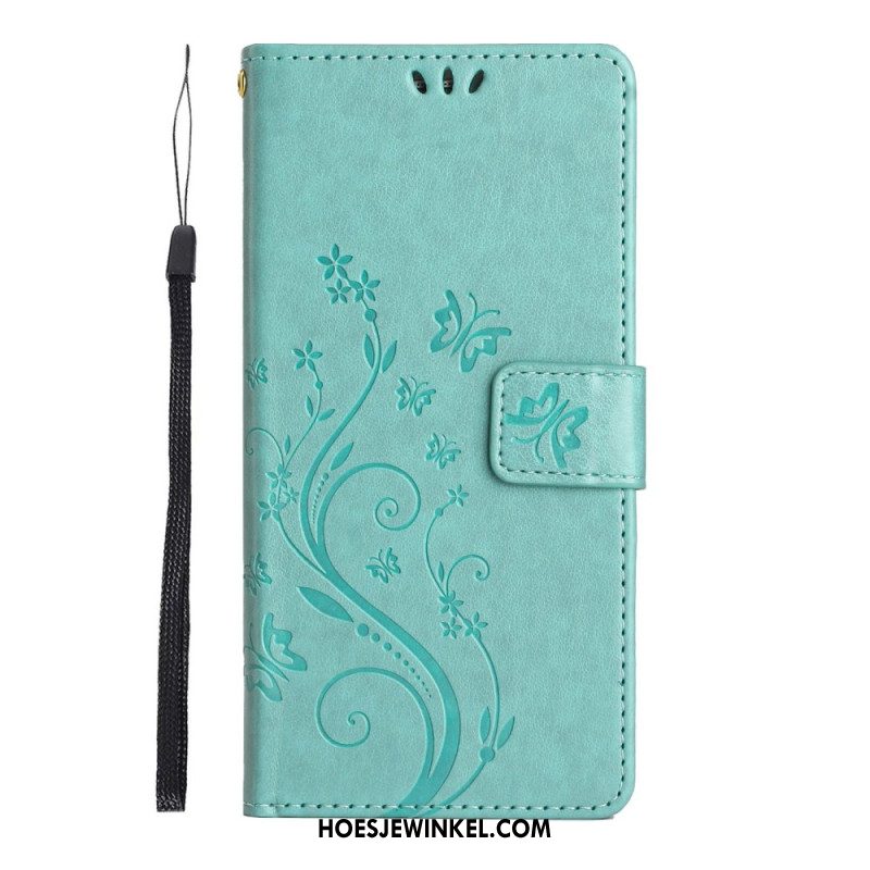 Leren Hoesje Samsung Galaxy S25 5g Edge Kleine Bloemen Bescherming Hoesje
