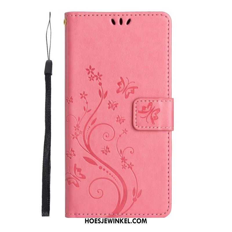 Leren Hoesje Samsung Galaxy S25 5g Edge Kleine Bloemen Bescherming Hoesje