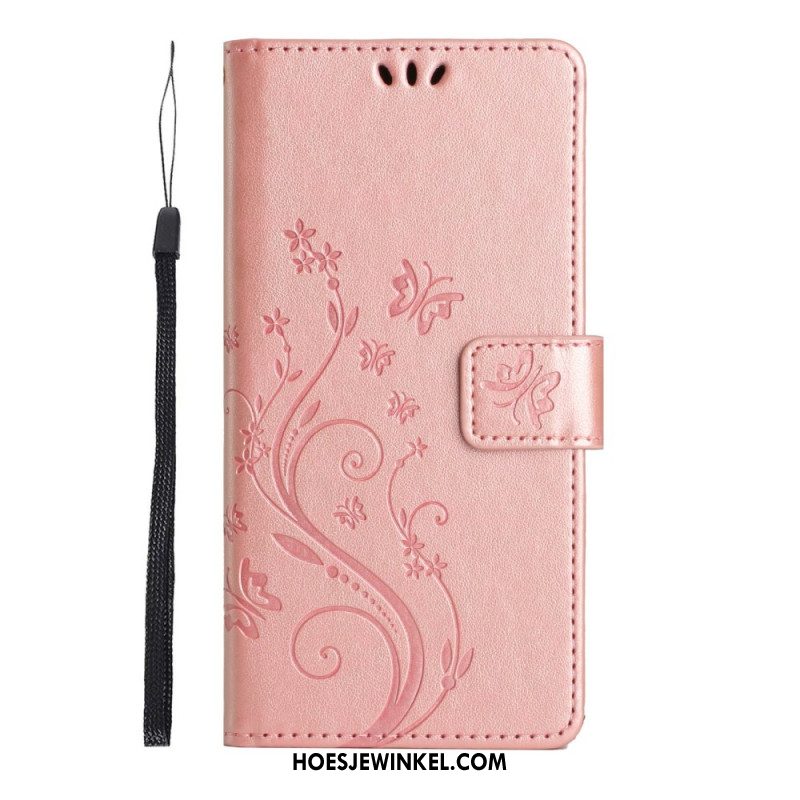 Leren Hoesje Samsung Galaxy S25 5g Edge Kleine Bloemen Bescherming Hoesje