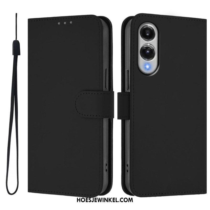 Leren Hoesje Samsung Galaxy S25 5g Edge Monochroom